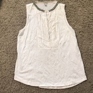 J. Crew Embellished Neck Blouse
